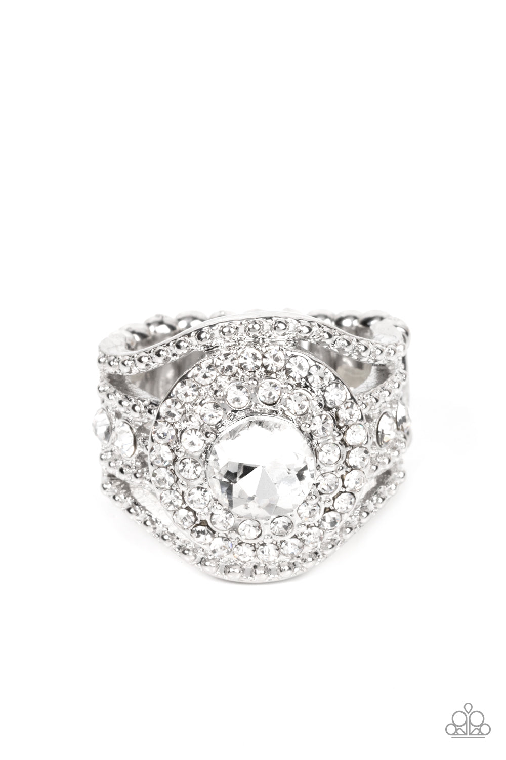 Understated Drama - White Paparazzi Accessories