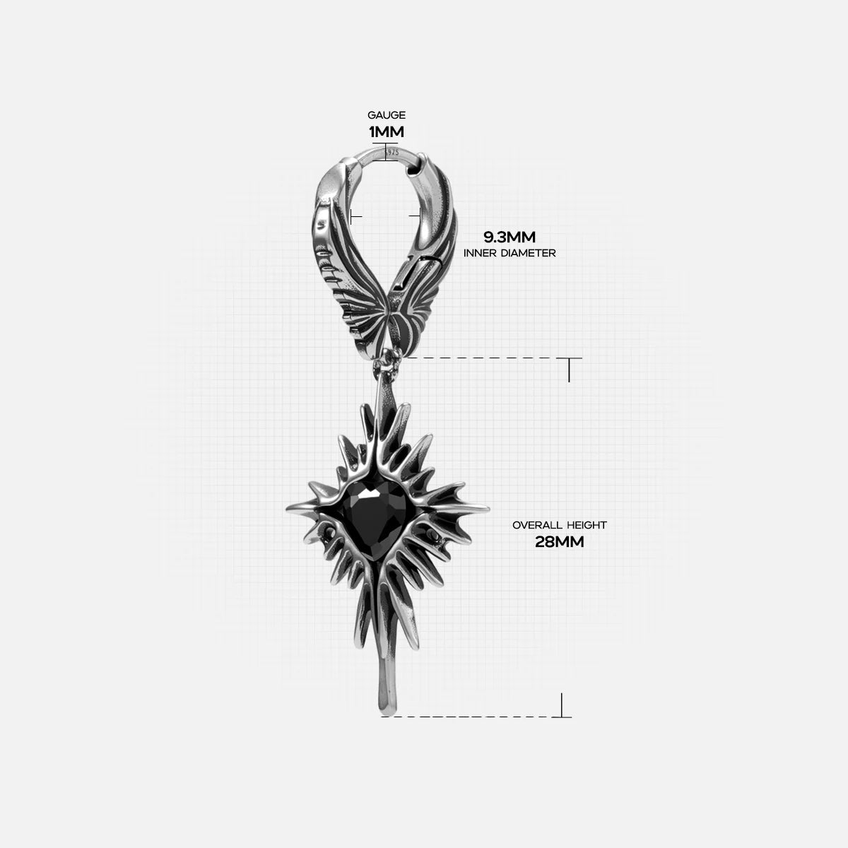 WINGED HEARTBURST EARRINGS