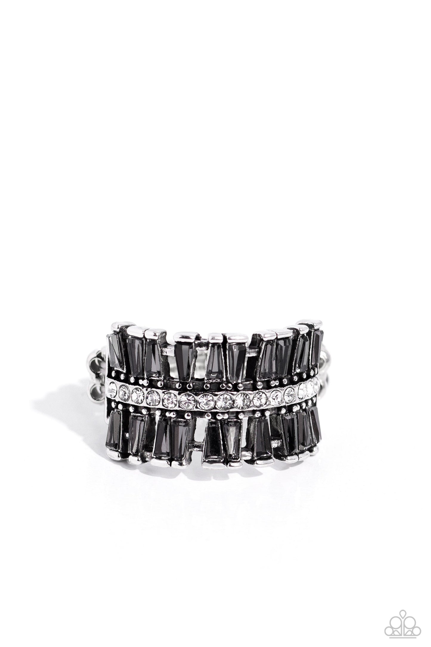 Staggering Stacks - Silver Paparazzi Accessories