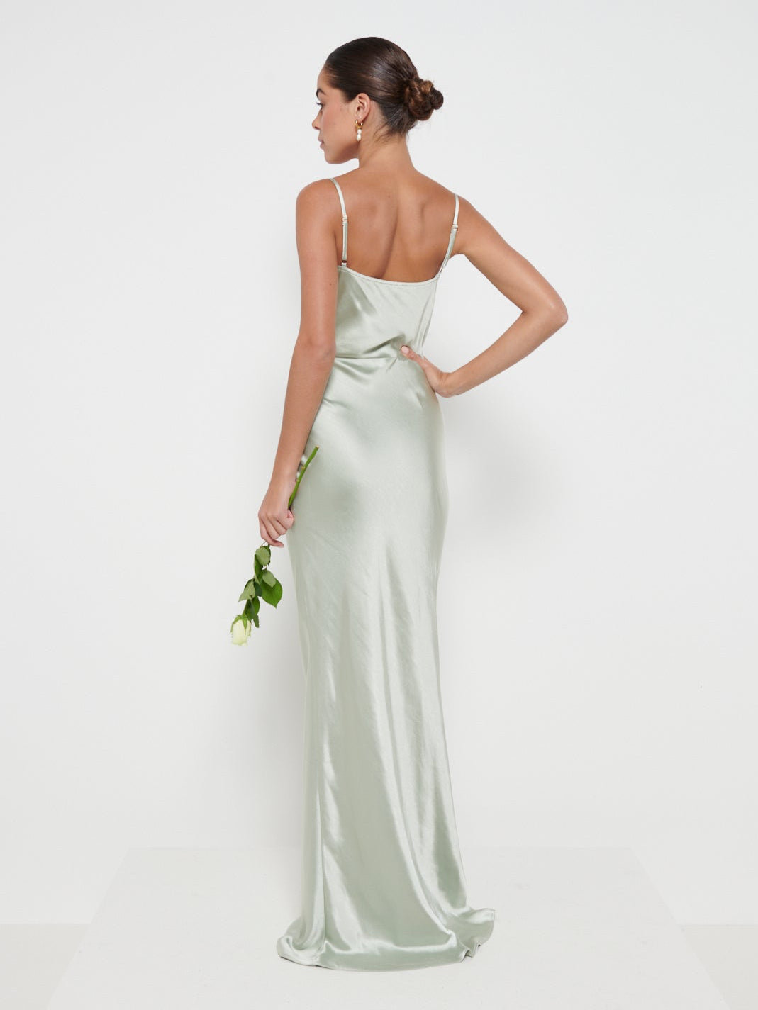 Keisha Maxi Bridesmaid Dress - Matte Sage