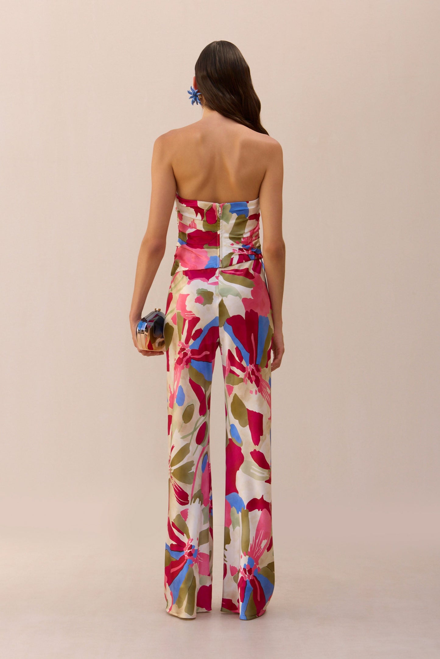 KRISHA TOP - FLORAL ROSETTE