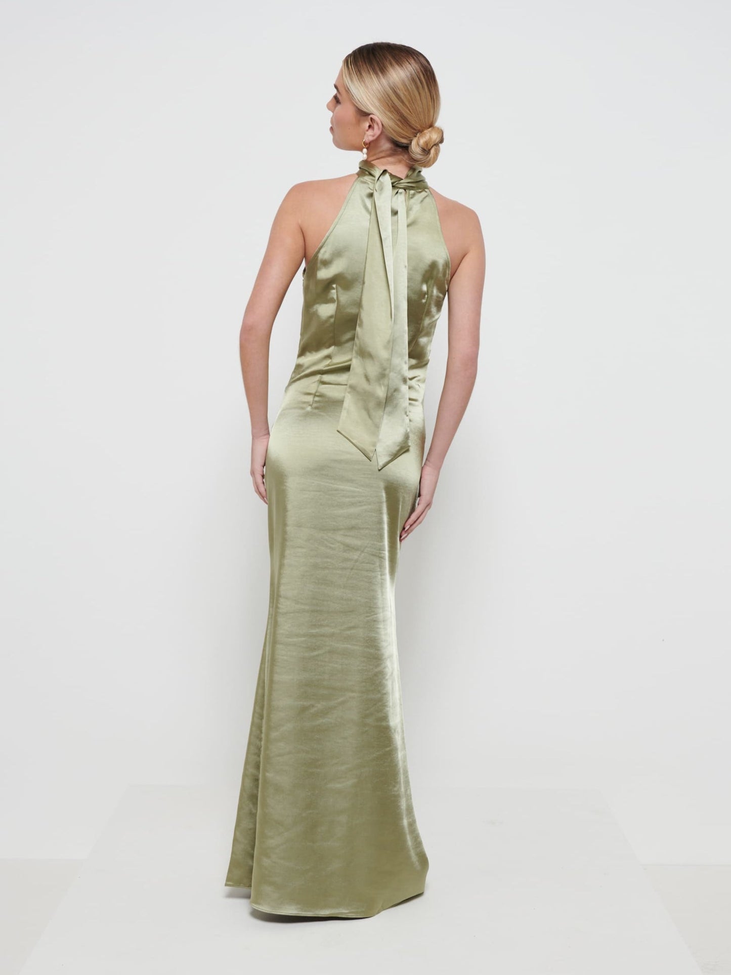 Odelle Maxi Bridesmaid Dress - Matte Olive