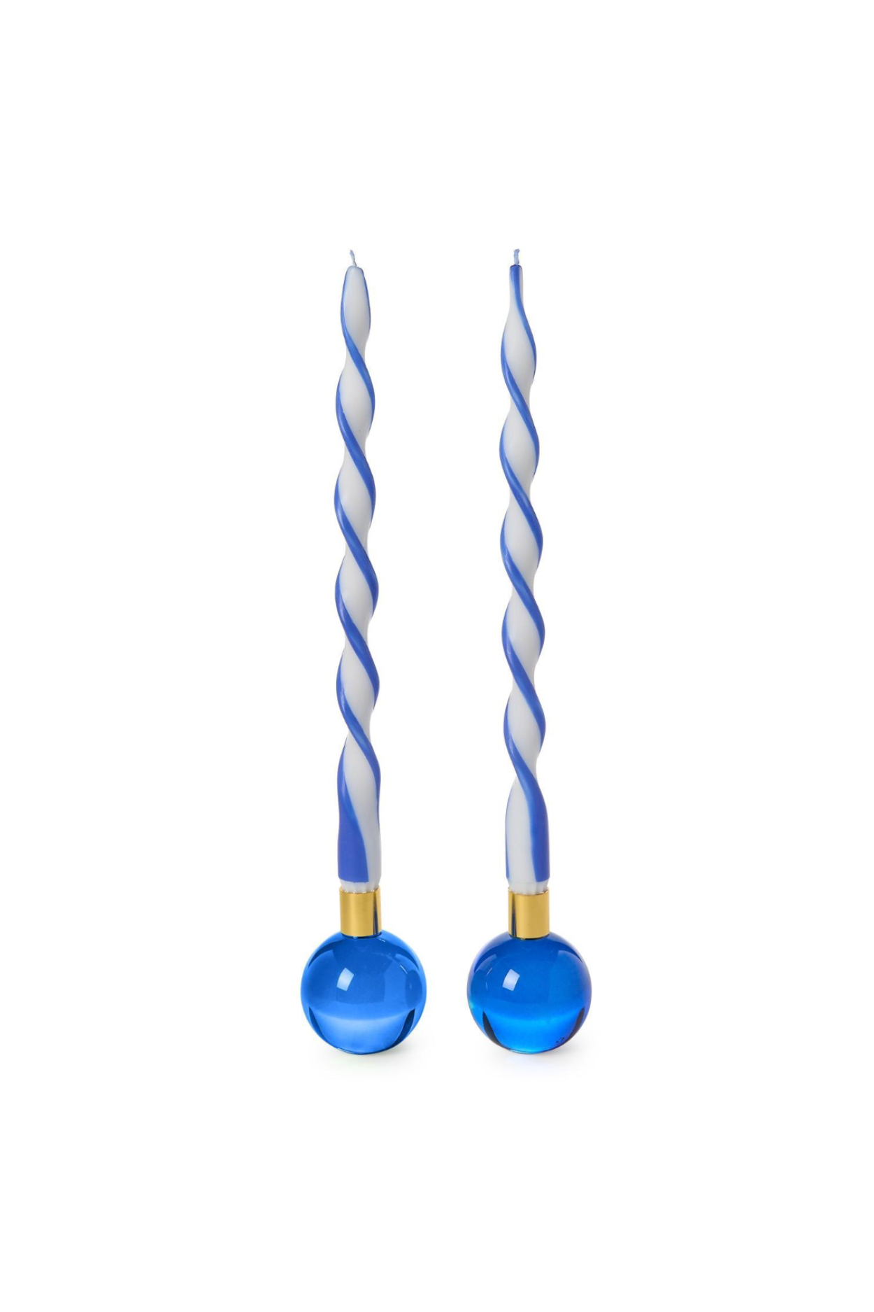 Color Pop Blue Taper Candleholder