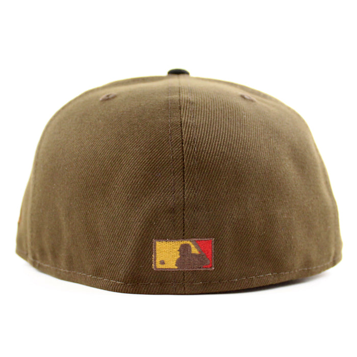 Anaheim Angels 40th New Era 59Fifty Fitted Hat (Walnut Black Rust Orange Under Brim)