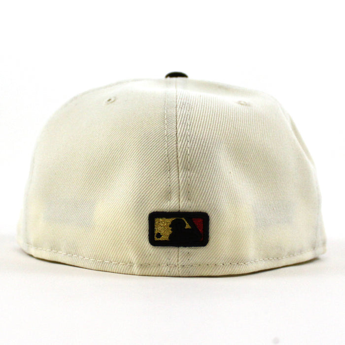 Anaheim Angels A City Connect New Era 59Fifty Fitted Hat (Chrome White Black Red Under Brim)