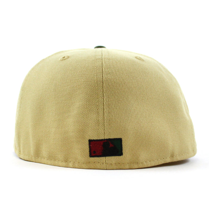 Boston Red Sox 100 Years Fenway Park New Era 59Fifty Fitted Hat (Vegas Gold Cilantro Gray Under Brim)