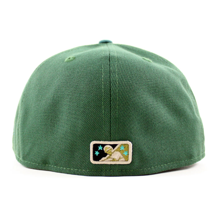 BUFFALO BISONS HOMETOWN COLLECTION New Era 59Fifty Fitted Hat (Glow in the Dark Pine Green Needle Pine Green Khaki Under Brim)