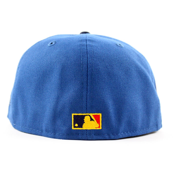 Chicago White Sox COMISKEY PARK 75 Years New Era Fitted 59Fifty Hat (SeaShore Blue OceanSide Gray Brim)