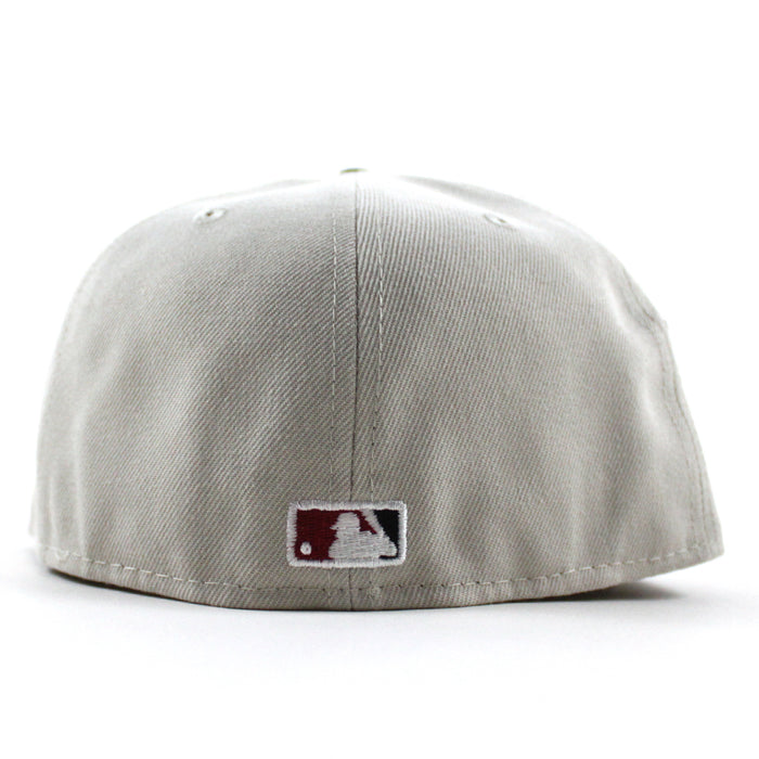 Cleveland Guardians Progressive Field New Era 59Fifty Fitted Hat (Stone WoodLand Camo Gray Under Brim)