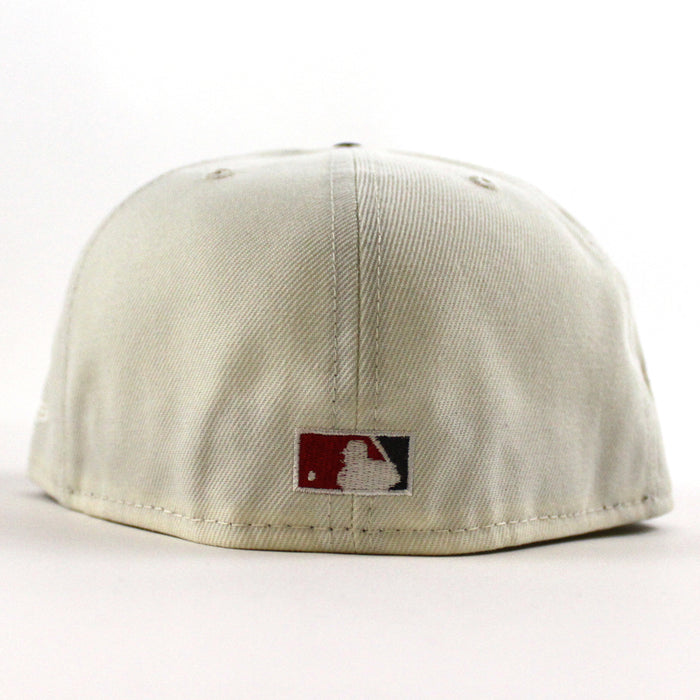 Cleveland Indians 100 Seasons New Era 59Fifty Fitted Hat (Chrome White Black Green Under Brim)