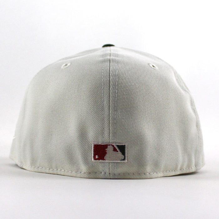 Cleveland Indians Jacobs Field New Era 59Fifty Fitted Hat (Chrome White Cilantro Green Gray Under Brim)