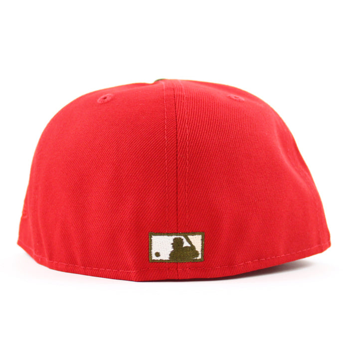 Detroit Tigers TIGER Patch New Era 59Fifty Fitted Hat (Scarlet Walnut Gray Under Brim)