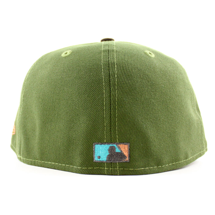 Houston Astros 1986 All Star Game New Era 59Fifty Fitted Hat (Rifle Green Burntwood Aqua Under Brim)