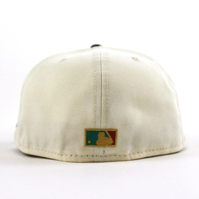 Houston Astros 20 Years Patch New Era 59Fifty Fitted Hat (Chrome White Night Shift Navy Rust Under Brim)