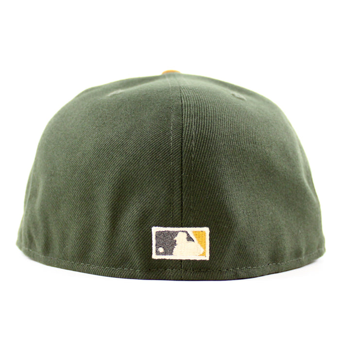 Houston Astros 45 Years New Era 59Fifty Fitted Hat (SeaWeed Green Toasted Peanuts Gray Under Brim)