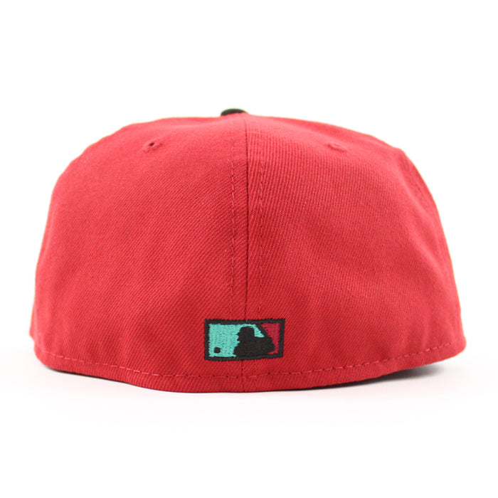 Houston Astros 45TH Anniversary New Era 59Fifty Fitted Hat (PINOT RED BLACK PINE NEEDLE GREEN Under Brim)