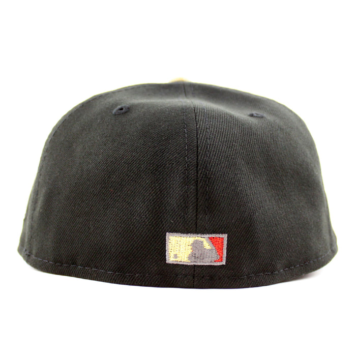 Houston Astros 50Th Anniversary 1962-2012 New Era 59Fifty Fitted Hat (Black Vegas Gold Red Under Brim)