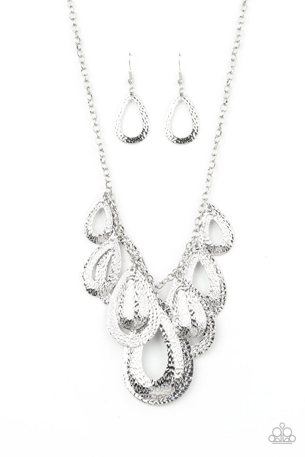 Teardrop Tempest - Silver Paparazzi Accessories