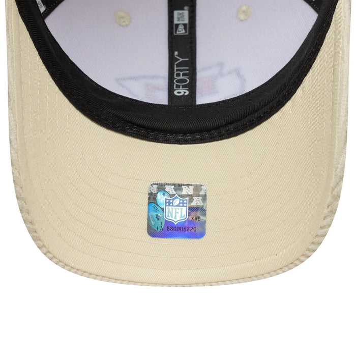 This is a Kansas City Chiefs NFL Cord Cream 9FORTY M-Crown Adjustable Cap 5