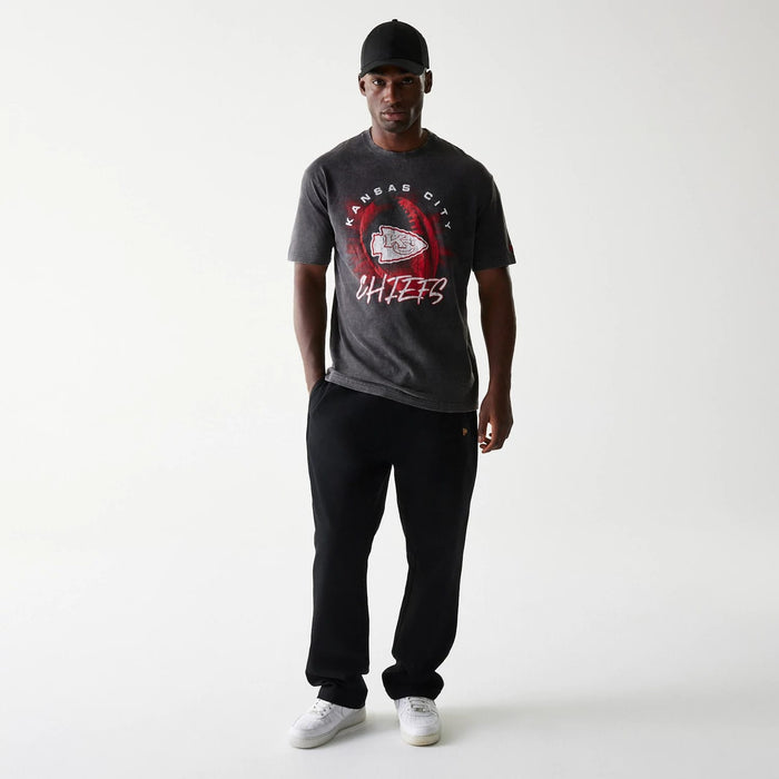 The Male model is wearing Kansas City Chiefs NFL Sport Night Black T-Shirt 8
