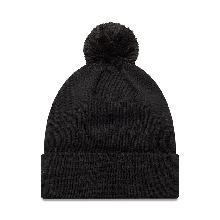 This is a LA Dodgers Womens MLB Metallic Black Cuff Knit Beanie Hat 2