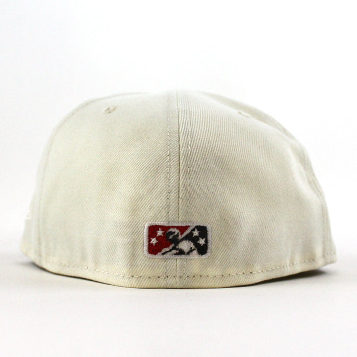 Lake Elsinore Storm California League Patch New Era 59Fifty Fitted Cap (Chrome White Black Green Under Brim)