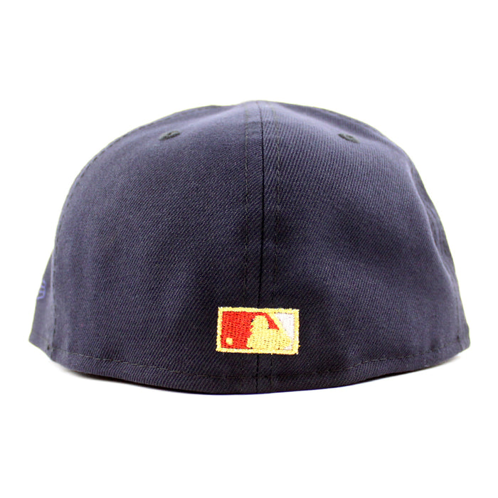 Los Angeles Dodgers 50th Anniversary DODGERS STADIUM New Era 59Fifty Fitted Hat (Navy Stone Gray Under Brim)