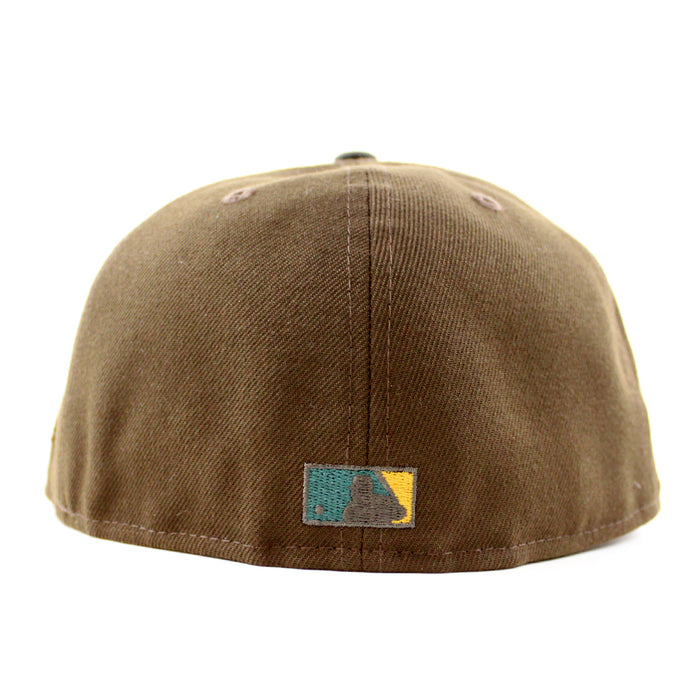 Montreal Expos Club De BaseBall Montreal New Era Fitted 59Fifty Hat (Walnut Pewter and Pine Needle Under Brim)