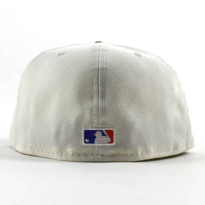 Mr Mets New Era 59Fifty Fitted Hat (Chrome White Black Green Under Brim)