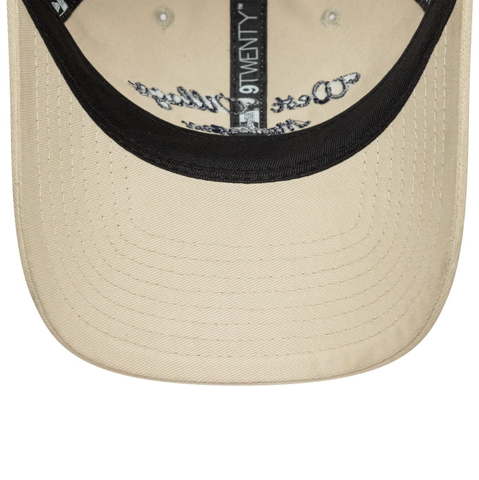 This is a New Era Wordmark Cream 9TWENTY Adjustable Cap 5