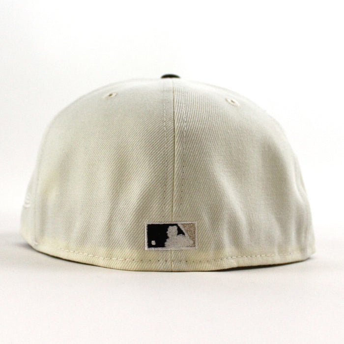 Oakland Athletics 50 Anniversary New Era 59Fifty Fitted Hat (Chrome White Black Metallic Silver Under Brim)