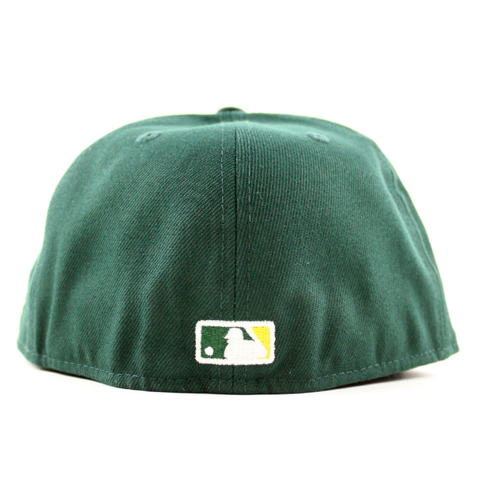 Oakland Athletics Rickey Henderson Oakland Patch New Era 59Fifty Fitted Hat (Dark Green Gray Under Brim)