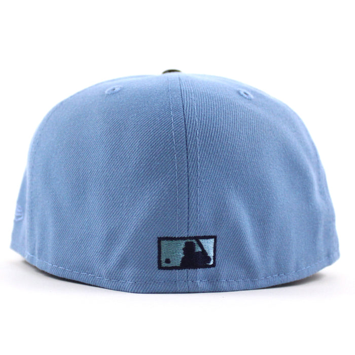Oakland Athletics Swinging As New Era 59Fifty Fitted Hat (SkyBlue Navy Gray Under Brim)
