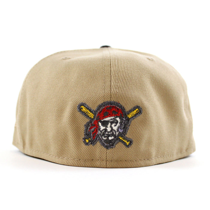 Pittsburgh Pirates Roberto Clemente 59Fifty New Era Fitted Hat (Drip Logo Camel Navy Gray Under Brim)
