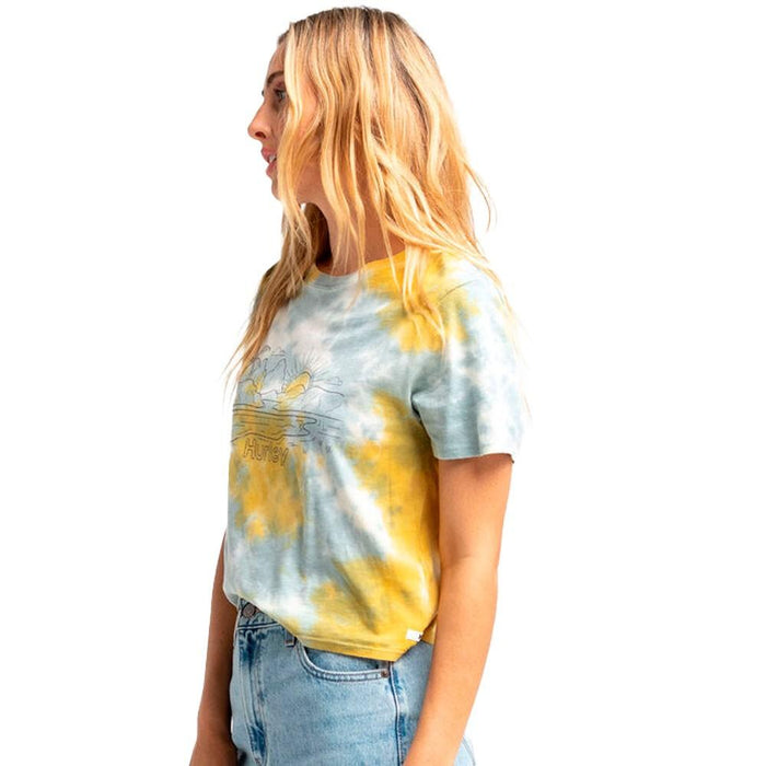 Polera Coastalvibes Tiedye Yellow Green Hurley