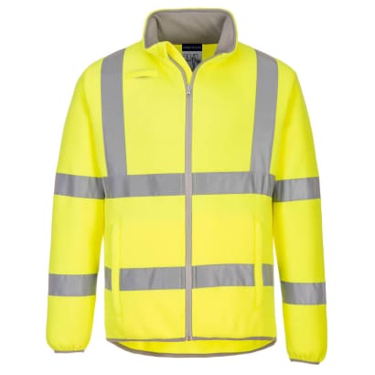 Portwest eco hi vis class 3 fleece jacket rail ris3279-ec70