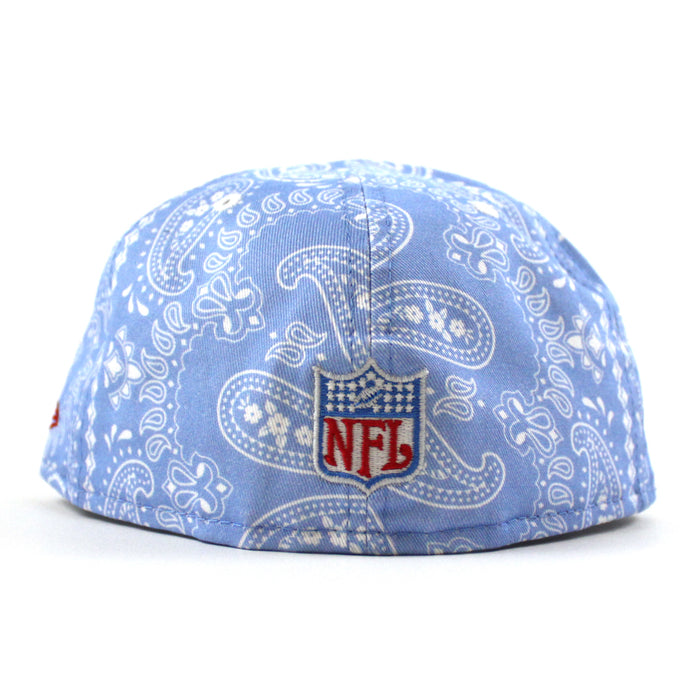 🚨PRE-ORDER🚨 HOUSTON OILERS New Era 59Fifty Fitted Hat (Sky Blue Paisley WoodLand Camo Red Under Brim) 07262023