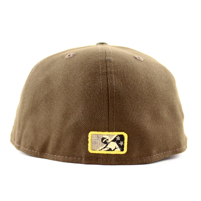 Quad Cities River Bandits PAW BALL New Era 59Fifty Fitted Hat (Walnut Pewter Khaki Under Brim)