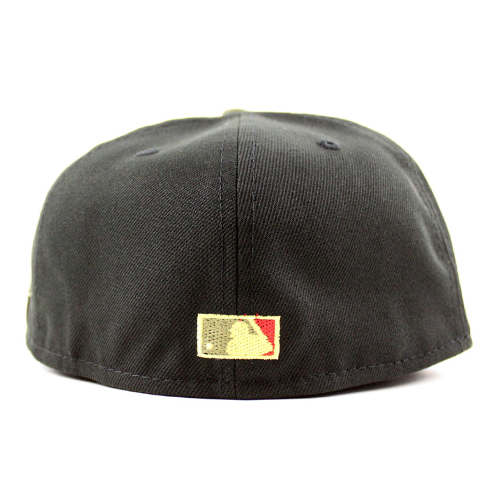 San Francisco Giants TELL IT GOODBYE New Era 59Fifty Fitted Hat (BLACK NEW OLIVE PINOT RED Under Brim)