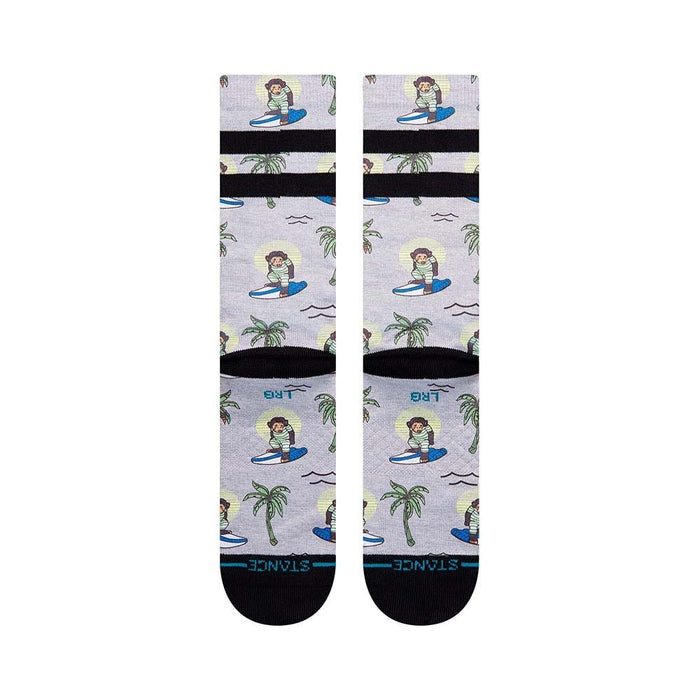 Stance Sock Surfing Monkey Men Grey