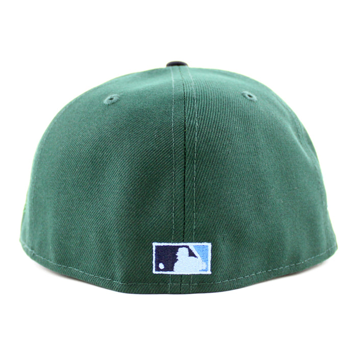 Texas Rangers 1995 All Star Game New Era 59Fifty Fitted Hat (Dark Green Navy Sky Blue Under Brim)