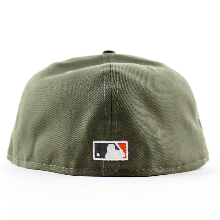 Texas Rangers 40th Anniversary New Era 59Fifty Fitted Hat (Olive Green Black Gray Under Brim)