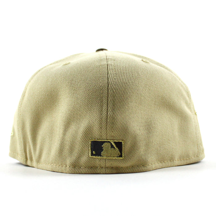 Texas Rangers 40th Anniversary New Era 59Fifty Fitted Hat (Vegas Gold Walnut Kelly Green Under Brim)