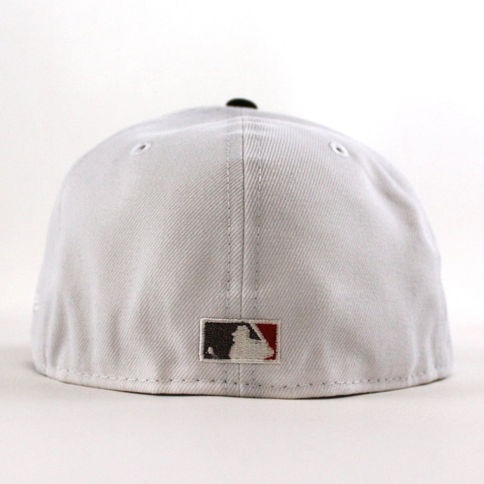 Toronto Blue Jays 25th Anniversary New Era 59Fifty Fitted Hat (White Black Green Under Brim)