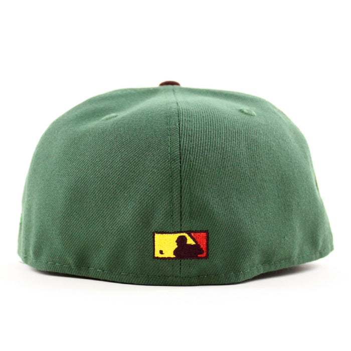 Toronto Blue Jays 30th Season New Era 59Fifty Fitted Hat (Glow in the Dark Pine Green Maroon Gray Under Brim)