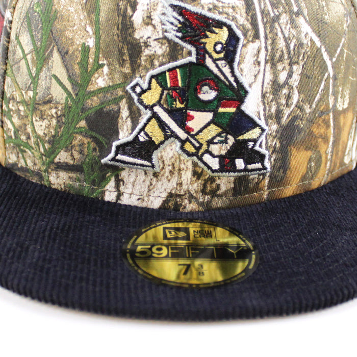 TUCSON ROADRUNNERS 5th Anniversary New Era 59Fifty Fitted Hat (RealTree Camo Navy Gray Under Brim)
