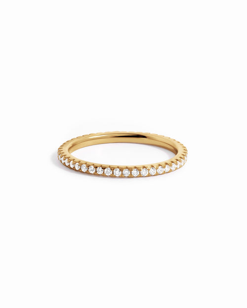 14K Solid Gold Lab-Grown Diamond Eternity Ring
