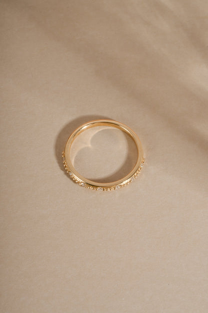 14K Solid Gold Lab Grown Diamond Mia Stacking Ring