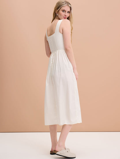 Winslow Midi Dress in Cream