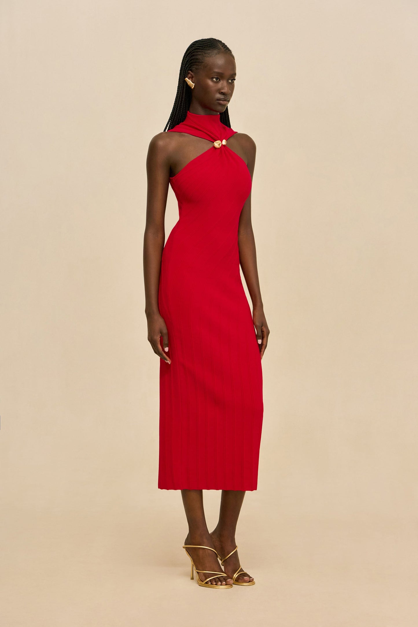 JESSICA KNIT DRESS - VERMILION